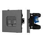 Механизм компьютерной розетки двойной SCT-TENDO-MPC2-SFPL-GR (RJ-45, CAT6) (Матовый графитовый) Arlight 054597