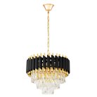 Подвесная люстра Lumina Deco LDP 6003-400 BK+F.GD Funneli