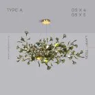 Люстра ELLING Тип A. 5 ламп. Цвет зеленый Lampatron 7220-19810