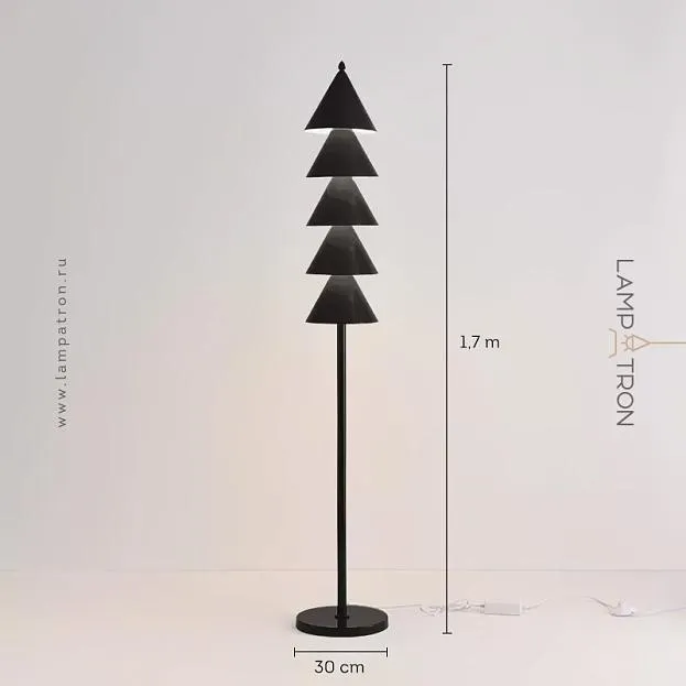 Торшер BAUM Цвет Черный. Трехцветный свет Lampatron 8325-22688 Торшер BAUM Цвет Черный. Трехцветный свет Lampatron 8325-22688