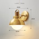 Бра ALISON GOLD WALL Темное дерево Lampatron 8918-25234