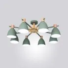 Люстра FOLKE 8 плафонов. Цвет зеленый. Lampatron 1176-200