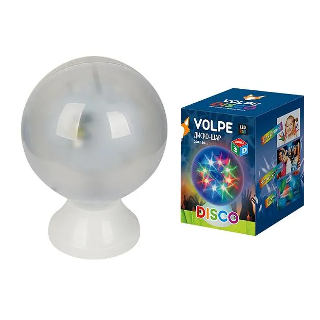 Ночник Volpe ULI-Q307 4,5W/RGB WHITE ДИСКО ШАР 3D
