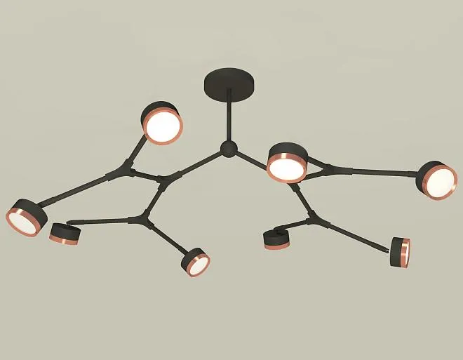 Люстра на штанге Ambrella light XB9060153/8 SBK/PPG