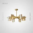 Люстра JANICE CH 6 ламп. Цвет Латунь Lampatron 7401-20447
