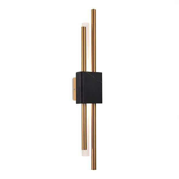 Бра Латунь/Латунь, Черный LED 2*3W 3000K ST-Luce SL6116.341.02 BRIGHTON