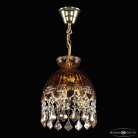 Подвесной светильник бронзовый Bohemia Ivele Crystal  5478/22 G Amber/M-1G Leafs K721