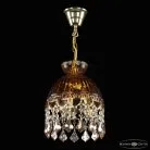 Подвесной светильник бронзовый Bohemia Ivele Crystal  5478/22 G Amber/M-1G Leafs K721
