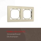 Рамка из поликарбоната на 2 поста Arte Milano 503.06-2.shampan am