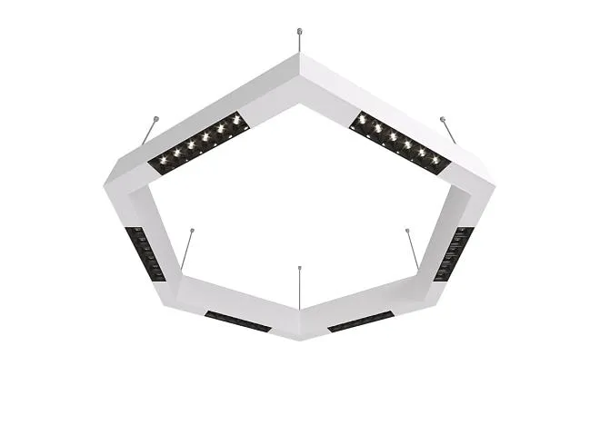 Подвесной светодиодный светильник 0,7м 36Вт 48° Donolux dl18515s111w36.48.700bw Eye-hex Подвесной светодиодный светильник 0,7м 36Вт 48° Donolux dl18515s111w36.48.700bw Eye-hex