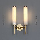 Бра BULRASH MARBLE 2 плафона. Цвет латунь Lampatron bulrash-marble-brass-2-warm 8913-25493