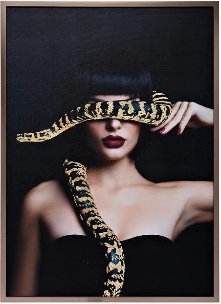 Картина на холсте Garda Decor 89VOR-GIRL/SNAKE-1