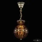 Подвесной светильник бронзовый Bohemia Ivele Crystal  5480/17 G Amber/M-1G
