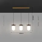 Подвесной светильник STRIK 3 подвеса на планке. Нейтральный свет Lampatron 8932-25288