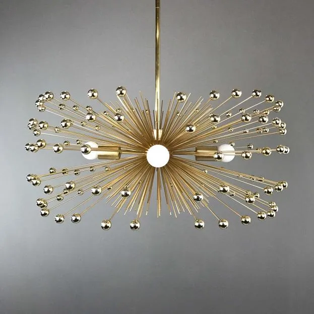 Люстра на штанге Gold Beaded Urchin Chandelier Lighting ImperiumLoft 123400-22 40.2607