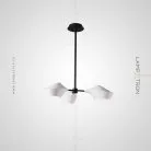 Люстра LANT 3 плафона. Цвет белый. Черный каркас. Lampatron lant-white-black-3 871-1301