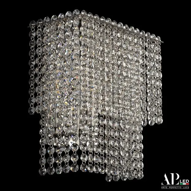 Бра светодиодные хрустальные APL LED SH500.B3.25-27.A.Ni.E14 Sicilia Бра светодиодные хрустальные APL LED SH500.B3.25-27.A.Ni.E14 Sicilia
