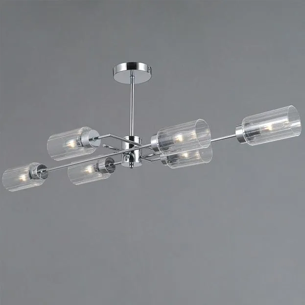 Потолочная люстра ILLUMICO IL0734-6ASQ-25 CR NAPLES Потолочная люстра ILLUMICO IL0734-6ASQ-25 CR NAPLES
