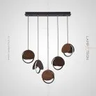 Готовая комбинация светильников REST MORE Цвет Темное дерево. 5 ламп на планке Lampatron 3552-8672