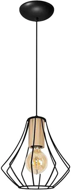Подвесной cветильник Imex MD.9050-1-P-BK+WOOD Подвесной cветильник Imex MD.9050-1-P-BK+WOOD