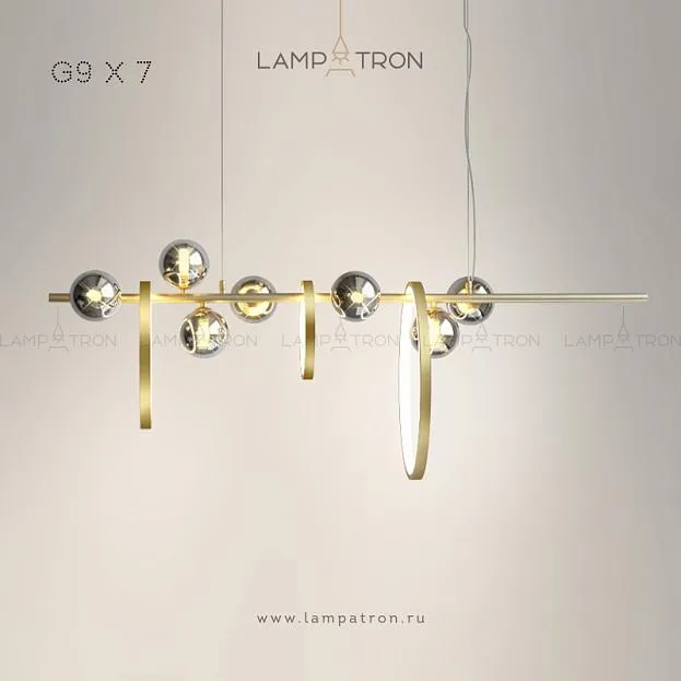 Реечный, рядный светильник NILMA 7 ламп Lampatron 5848-15510 Реечный, рядный светильник NILMA 7 ламп Lampatron 5848-15510