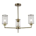 Светильник потолочный Бронза/Прозрачный E27 3*60W Evoluce SLE1046-302-03 VESTRE