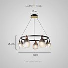 Кольцевые люстры и светильники CONCH CH 5 плафонов Lampatron f-conch-ch-5 8166-25441