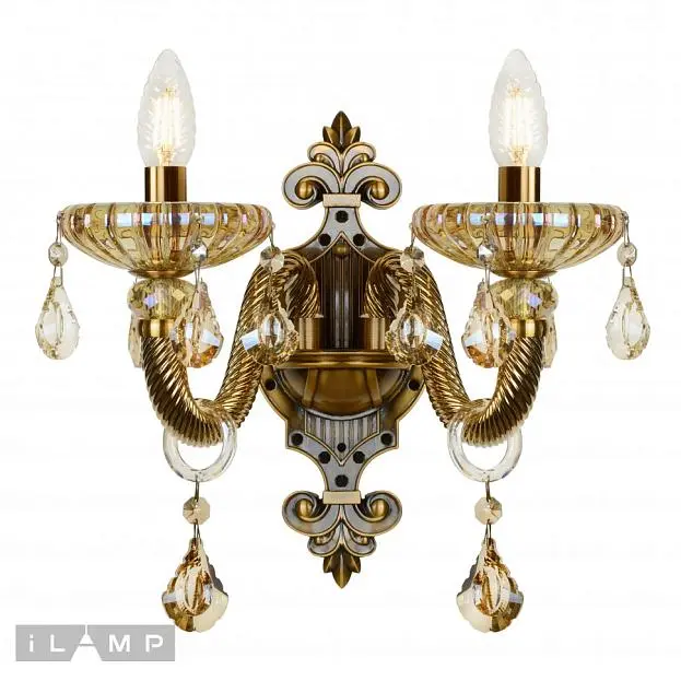 Настенный светильник iLamp 81069-2 BR Asia Настенный светильник iLamp 81069-2 BR Asia
