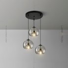 Готовая комбинация светильников FOCUS TRIO Цвет Дымчатый. Диск Lampatron 6051-16150