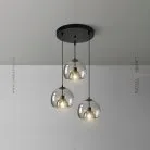 Готовая комбинация светильников FOCUS TRIO Цвет Дымчатый. Диск Lampatron 6051-16150