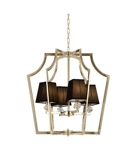 Подвесная люстра Lumina Deco LDP 1249-4 GD+BK Montero Подвесная люстра Lumina Deco LDP 1249-4 GD+BK Montero
