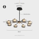 Люстра MAYER CH 8 плафонов Lampatron 8377-22932