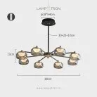Люстра MAYER CH 8 плафонов Lampatron 8377-22932