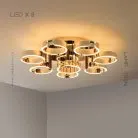 Потолочная люстра SELLIF D CH 8 ламп. Цвет Латунь Lampatron 3624-19247