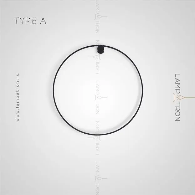 Бра WILD RING Размер XL. Тип A. Цвет Черный Lampatron 5501-14248 Бра WILD RING Размер XL. Тип A. Цвет Черный Lampatron 5501-14248