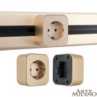 Трековая розетка, 16A 250V Arte Milano 380022TS/ES Gold Am