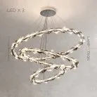 Кольцевые люстры и светильники JENNIFER Три кольца. 60 + 80 + 100 см Lampatron f-jennifer-3 6635-18094