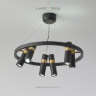 Кольцевые люстры и светильники SPOOR 6 плафонов Lampatron 8489-23401