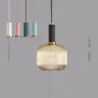 Подвесной светильник IRIS C Модель В. Плафон коньяк. Цвет патрона черный. Lampatron 1352-17823