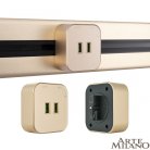 Трековая розетка, 2.1A 250V Arte Milano 380022TS/USBx2 Gold Am