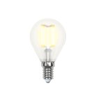 Лампочка светодиодная Uniel LED-G45-6W/WW/E14/FR PLS02WH картон
