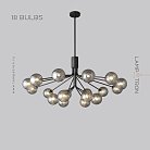 Люстра DANNA LUX 18 плафонов. Цвет черный Lampatron 8437-23185