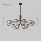 Люстра DANNA LUX 18 плафонов. Цвет черный Lampatron 8437-23185