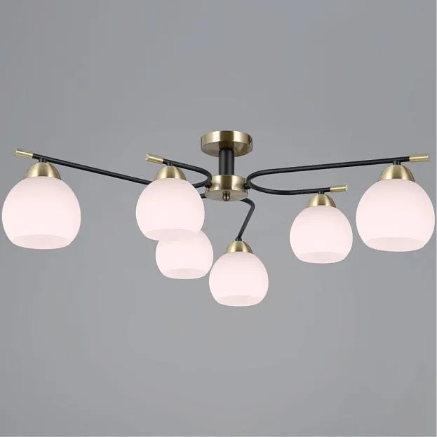 Потолочная люстра ILLUMICO IL0638-6CSQ-24 AB BK LIBRA Потолочная люстра ILLUMICO IL0638-6CSQ-24 AB BK LIBRA
