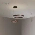 Кольцевые люстры и светильники SELLIF B RING COMBO Два кольца. Цвет Коричневый Lampatron sellif-b-ring-combo-2-brown 6984-19358