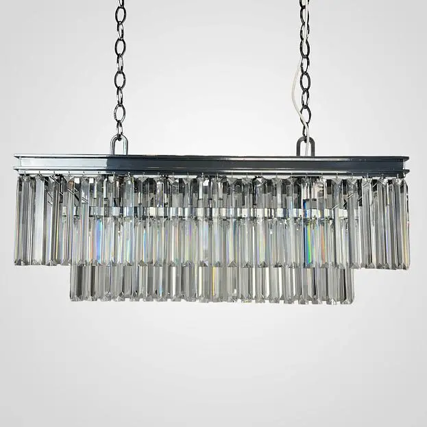 Люстра Rh 1920S Odeon Clear Glass Fringe Chrome ImperiumLoft 228792-22 Люстра Rh 1920S Odeon Clear Glass Fringe Chrome ImperiumLoft 228792-22