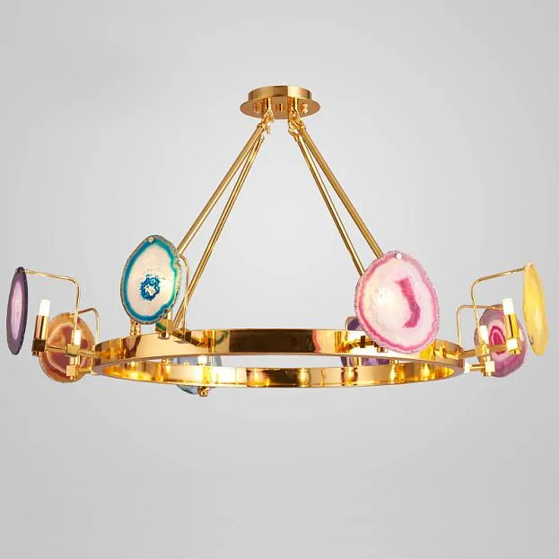 Подвесная люстра AGATE 4 Multicolored 8 Ring ImperiumLoft 191792-26 AGATE04