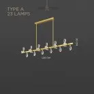 Реечный, рядный светильник GLORIOLE SPIN LINE Тип A. 23 LED. Lampatron gloriole-spin-line-a-23 9127-25984