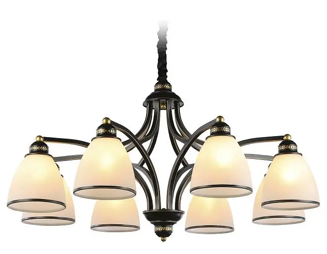 Подвесная люстра Ambrella light TR3081/8 BK/GD/FR Подвесная люстра Ambrella light TR3081/8 BK/GD/FR