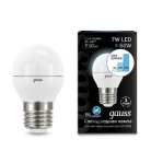 Лампа Gauss 105102207-S диммируемая E27 7W 4100K шар матовый Умные лампы